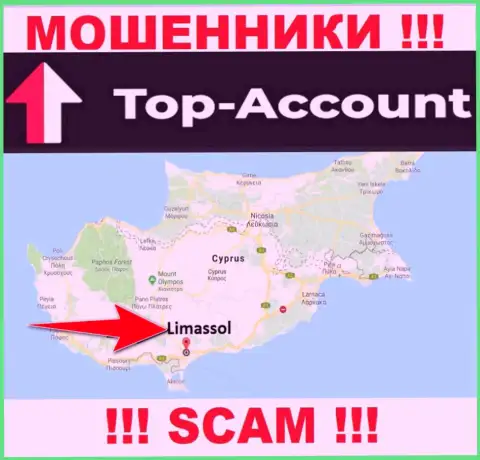 Top Account намеренно пустили корни в оффшоре на территории Limassol, Cyprus - это АФЕРИСТЫ !!!