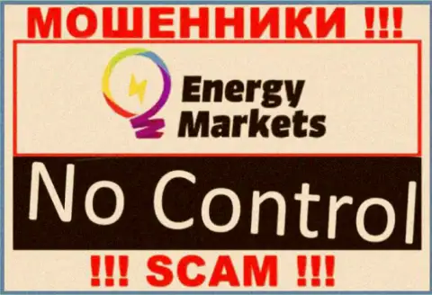 У конторы Energy Markets отсутствует регулятор это МОШЕННИКИ !!!