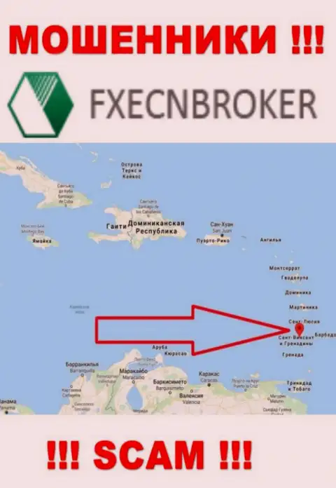 ФХЕЦНБрокер - это РАЗВОДИЛЫ, которые зарегистрированы на территории - Сент-Винсент и Гренадины