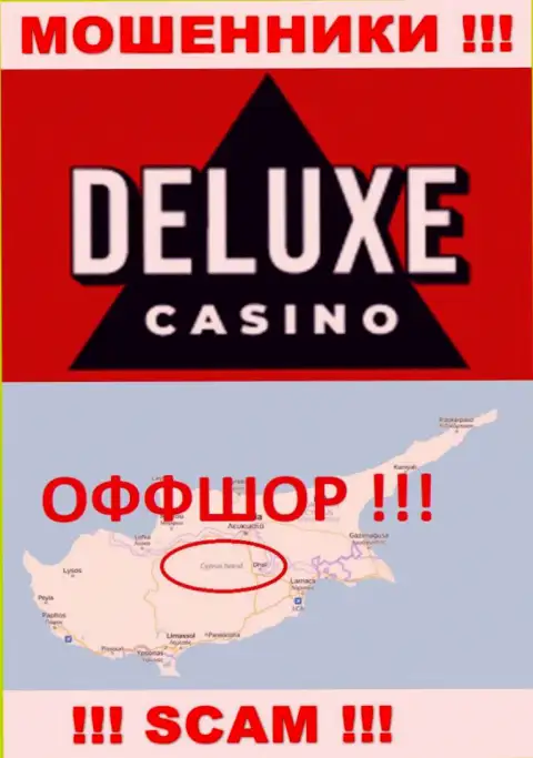Deluxe Casino - это преступно действующая контора, зарегистрированная в оффшоре на территории Кипр
