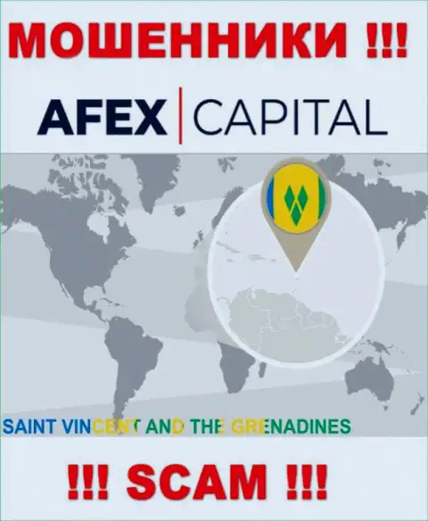 AfexCapital намеренно прячутся в оффшоре на территории Saint Vincent and the Grenadines, махинаторы