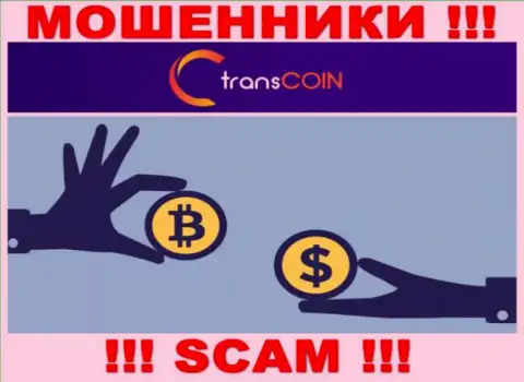 Работая совместно с TransCoin, можете потерять все средства, ведь их Криптовалютный обменник - это разводняк