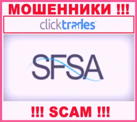 ClickTrades Com спокойно крадет финансовые средства наивных клиентов, потому что его прикрывает мошенник - Seychelles Financial Services Authority (SFSA)