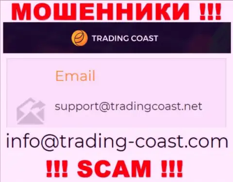 По всем вопросам к интернет-ворюгам Trading-Coast Com, можно написать им на адрес электронного ящика