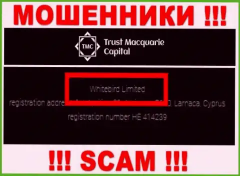 Регистрационный номер, принадлежащий мошеннической компании Trust M Capital: HE 414239
