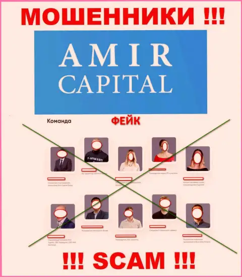 Жулье Amir Capital беспрепятственно отжимают финансовые активы, т.к. на сайте указали ложное начальство