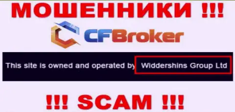 Юридическое лицо, владеющее мошенниками ЦФ Брокер - это Widdershins Group Ltd