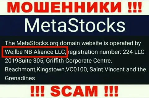 Юридическое лицо конторы MetaStocks это Веллбе НБ Алиансе ЛЛК, информация взята с официального web-сервиса