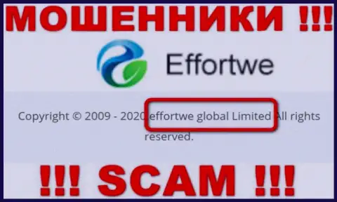 На web-сервисе Effortwe365 сообщается, что Effortwe Global Limited - это их юр лицо, однако это не обозначает, что они добропорядочные