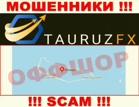 С internet-мошенником TauruzFX Com нельзя совместно работать, ведь они расположены в оффшорной зоне: Marshall Island