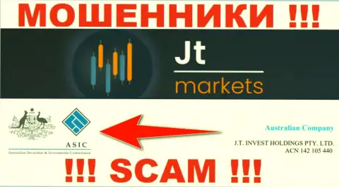 JT Markets прикрывают свою преступную деятельность мошенническим регулятором - ASIC