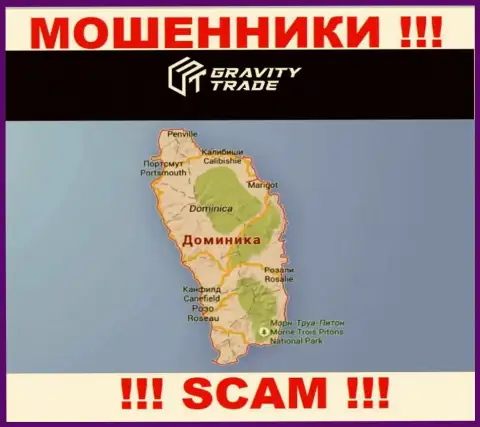 Гравити-Трейд Ком безнаказанно дурачат клиентов, потому что пустили корни на территории Commonwealth of Dominica