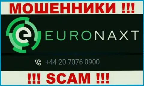 С какого именно номера телефона вас будут обманывать звонари из конторы Евро Накст неведомо, будьте очень осторожны