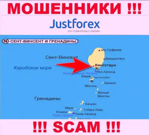 Kingstown, Saint Vincent and the Grenadines - это официальное место регистрации компании JustForex