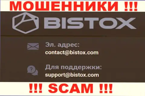 На электронную почту Bistox Com писать письма довольно-таки рискованно - это коварные лохотронщики !!!