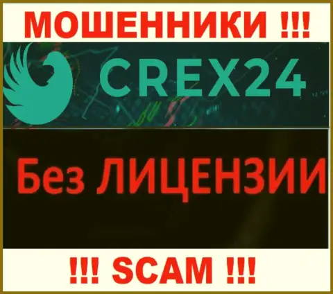 У мошенников Crex24 на сайте не указан номер лицензии организации ! Будьте крайне бдительны