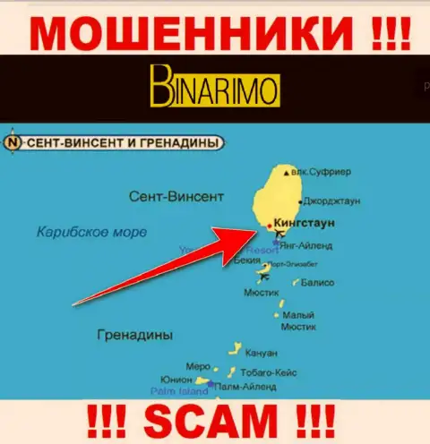 Компания Binarimo Com - это internet-мошенники, находятся на территории Kingstown, St. Vincent and the Grenadines, а это оффшор